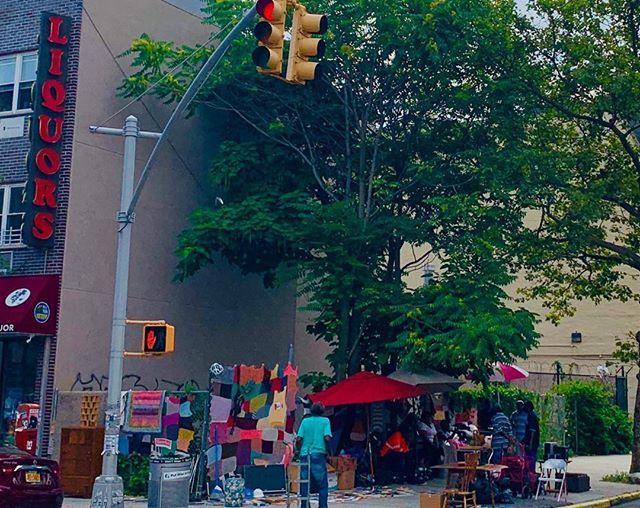 This “flea market” in Bed Stuy more decked out than usual today