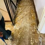 Townhouse Therapy | Putnam Project During: Linoleum Removal